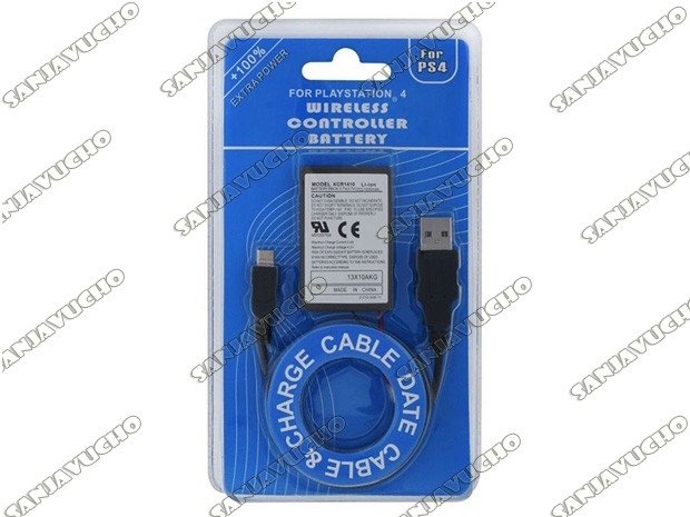 &u+ BATERIA PS4 + CABLE CARGADOR